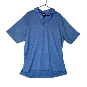 FootJoy striped golf polo Mens L Mind Over Matter quick dry athleisure